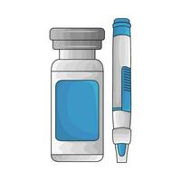 Droge mit Insulin Stift Illustration vektor