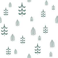 jul sömlös mönster, med en träd, en tall träd, en festlig atmosfär, en magi skog. vektor