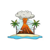 Eruption im Strand Illustration vektor