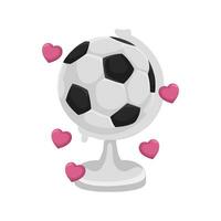 klot fotboll boll med kärlek illustration vektor