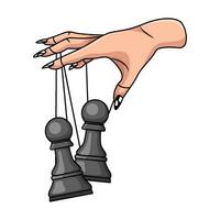 Schach Stück im Hand Illustration vektor