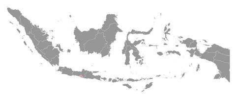 Besondere Region von Yogyakarta Karte, administrative Aufteilung von Indonesien. Vektor Illustration.