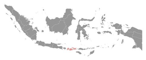 väst nusa tenggara provins Karta, administrativ division av Indonesien. vektor illustration.