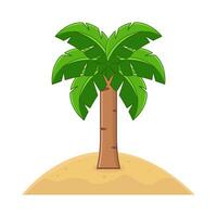 Palme Baum im Sand Strand Illustration vektor