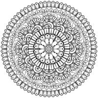 cirkulärt mönster i form av mandala med blomma för henna, mehndi, tatuering, dekoration. vektor