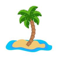 Palme Baum im Strand Illustration vektor