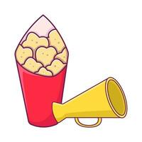 popcorn med trumpet illustration vektor