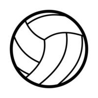 ein schwarz und Weiß Volleyball Symbol auf ein Weiß Hintergrund vektor