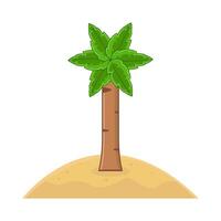 Palme Baum im Sand Strand Illustration vektor