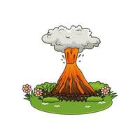 Eruption im Wald Illustration vektor