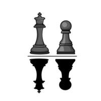 Schach König mit Schach Stück Illustration vektor
