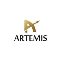 Vektor Illustration von Artemis Logo Symbol auf Weiß Hintergrund, Bogenschütze Logo
