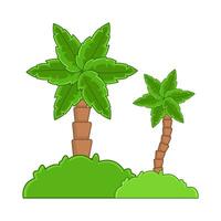 Palme Baum mit Gras Illustration vektor