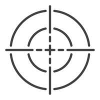 Fadenkreuz Vektor Konzept Gliederung Symbol - - Ziel Ziel Zeichen