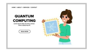 Wissenschaft Quantum Computing Vektor