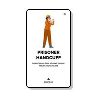 Bestrafung Häftling Handschelle Vektor