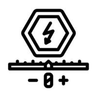 Energie fließen Steuerung elektrisch Linie Symbol Vektor Illustration
