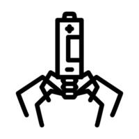 Nano Batterie Linie Symbol Vektor Illustration