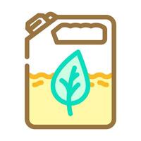 Biotreibstoff Produktion Biomasse Energie Farbe Symbol Vektor Illustration