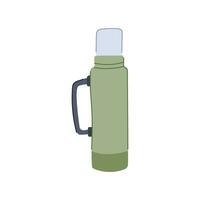 Wasser Thermosflasche Karikatur Vektor Illustration