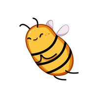 glücklich Biene Charakter Karikatur Vektor Illustration
