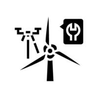 Turbine Inspektion Glyphe Symbol Vektor Illustration