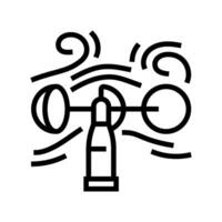 Messung Wind Turbine Linie Symbol Vektor Illustration