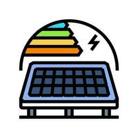 Energie Effizienz Solar- Panel Farbe Symbol Vektor Illustration