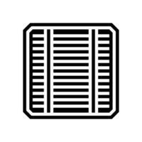 Photovoltaik Zellen Solar- Panel Glyphe Symbol Vektor Illustration