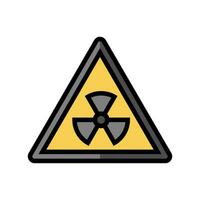 Sicherheit nuklear Energie Farbe Symbol Vektor Illustration