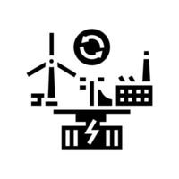 Hybrid Lager System Glyphe Symbol Vektor Illustration