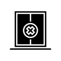 schließen Fenster Glyphe Symbol Vektor Illustration