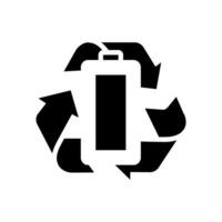 Energie Backup Glyphe Symbol Vektor Illustration