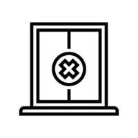 schließen Fenster Linie Symbol Vektor Illustration