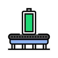 Batterie Herstellung Farbe Symbol Vektor Illustration