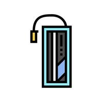 Graphen Batterie Farbe Symbol Vektor Illustration