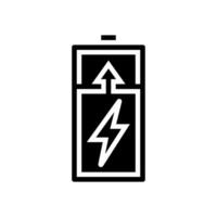 Laden Batterie Glyphe Symbol Vektor Illustration