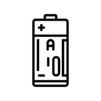 alkalisch Batterie Linie Symbol Vektor Illustration