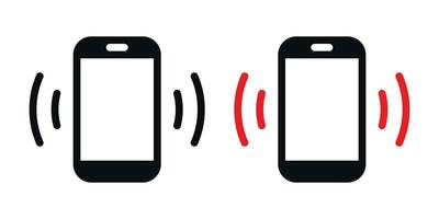 Smartphone Telefon Anruf Symbol einstellen vektor