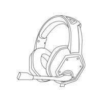 Spielen Headset und Technologie zum Hören zu Musik- Kopfhörer Symbol, Kopfhörer Design Vektor Illustration.