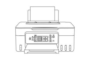elektronisch Drucker Symbol im eben Stil Vektor Illustration.