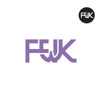 brev fwk monogram logotyp design vektor