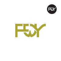 brev fwy monogram logotyp design vektor