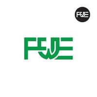 Brief fwe Monogramm Logo Design vektor