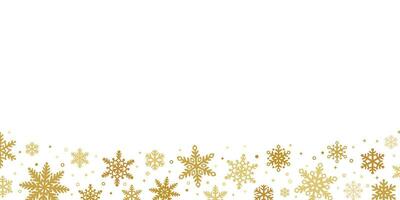 Gold Schneeflocke Vektor Bruder zum Weihnachten Karte Entwürfe, dekorativ Winter backgorund Design