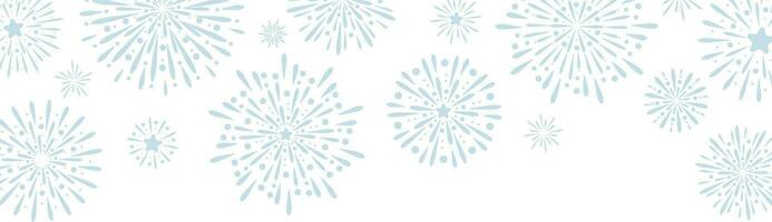 Blau Feuerwerk Vektor Banner, Herzliche Glückwünsche oder Einladung Karte Hintergrund, festlich Urlaub Rahmen Design, abstrakt Clip Kunst Element