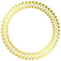guld ram cirkel mönster för medaljer och utmärkelser vektor