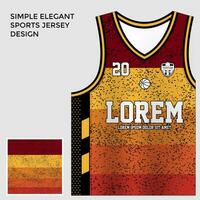 einfach elegant abstrakt rot Basketball Jersey Sublimation Vorlage vektor