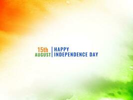 15 augusti indisk oberoende dag tricolor flagga design bakgrund vektor