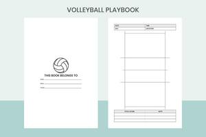 Volleyball Spielbuch kostenlos Vorlage vektor